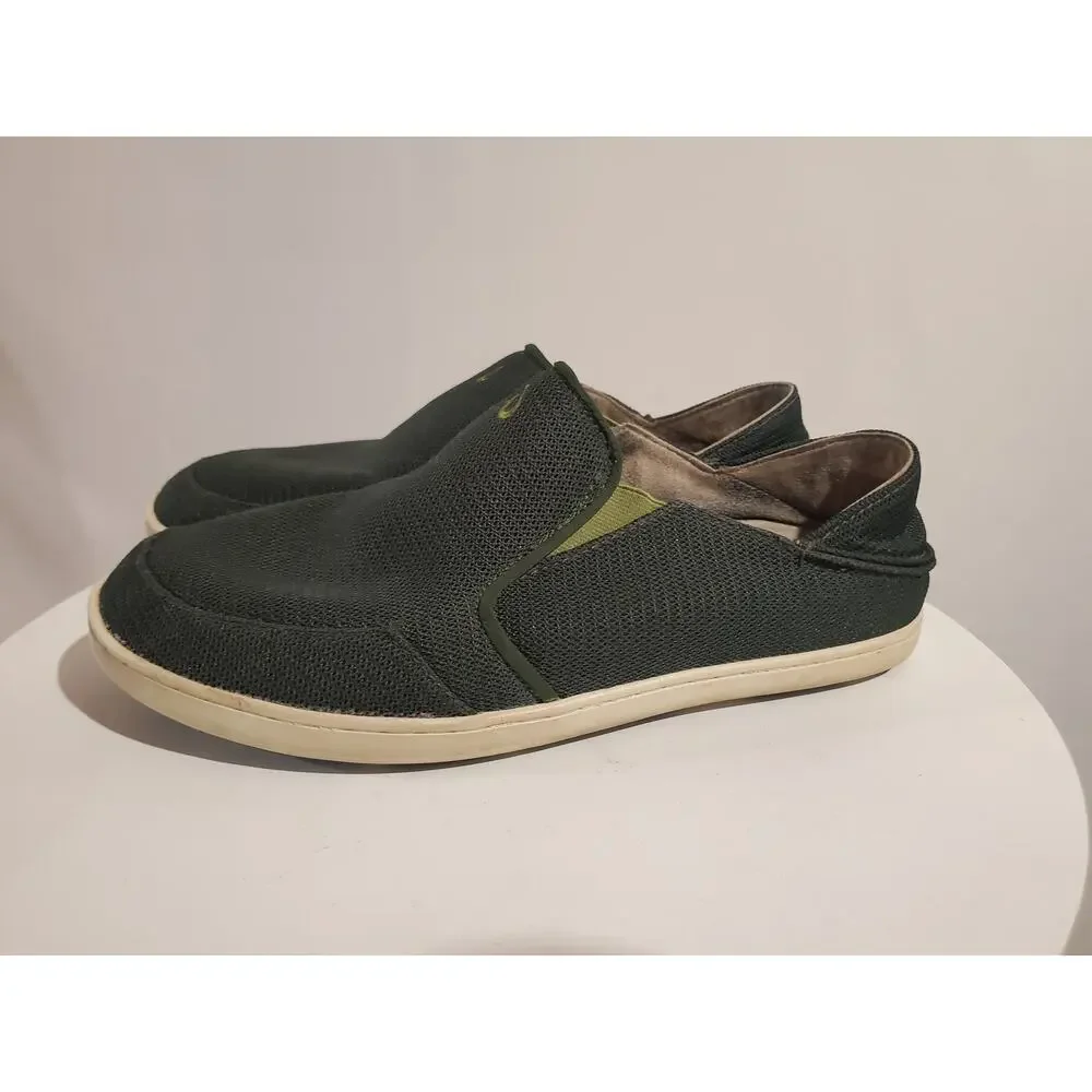 OluKai Nohea Mesh Slip-On Sneaker Loafer Shoes Mens Size 10.5 Gray Comfort Boat